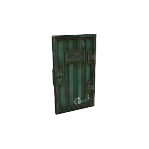 Green Armored Container Door
