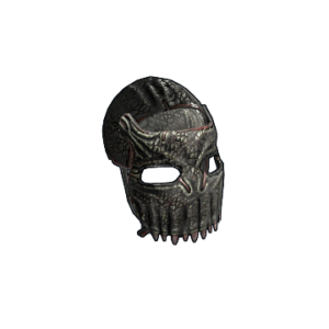 Black Alligator Metal Facemask