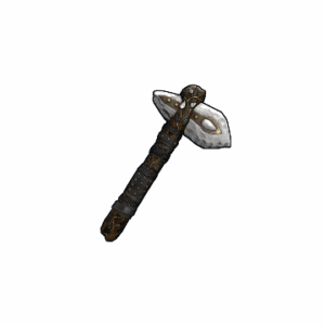 Silver Leaf Stone Hatchet